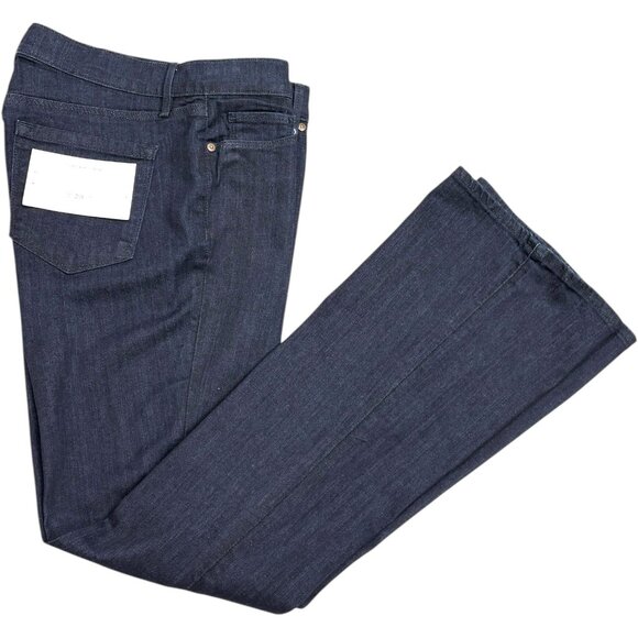 Loft Ann Taylor Dark Wash Mid Rise Stretch Flare Jeans - Picture 10 of 10